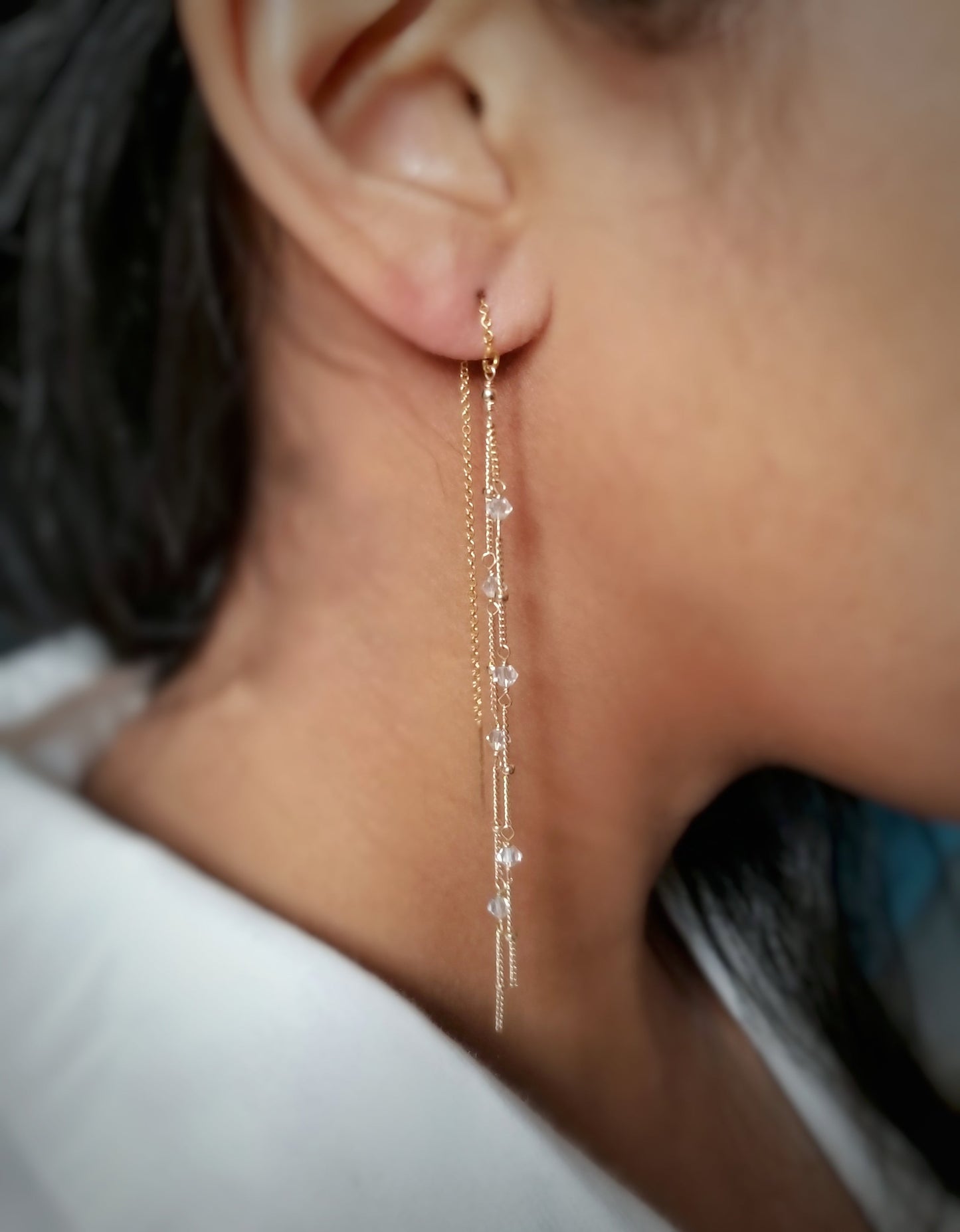 Crystal Threader Earrings